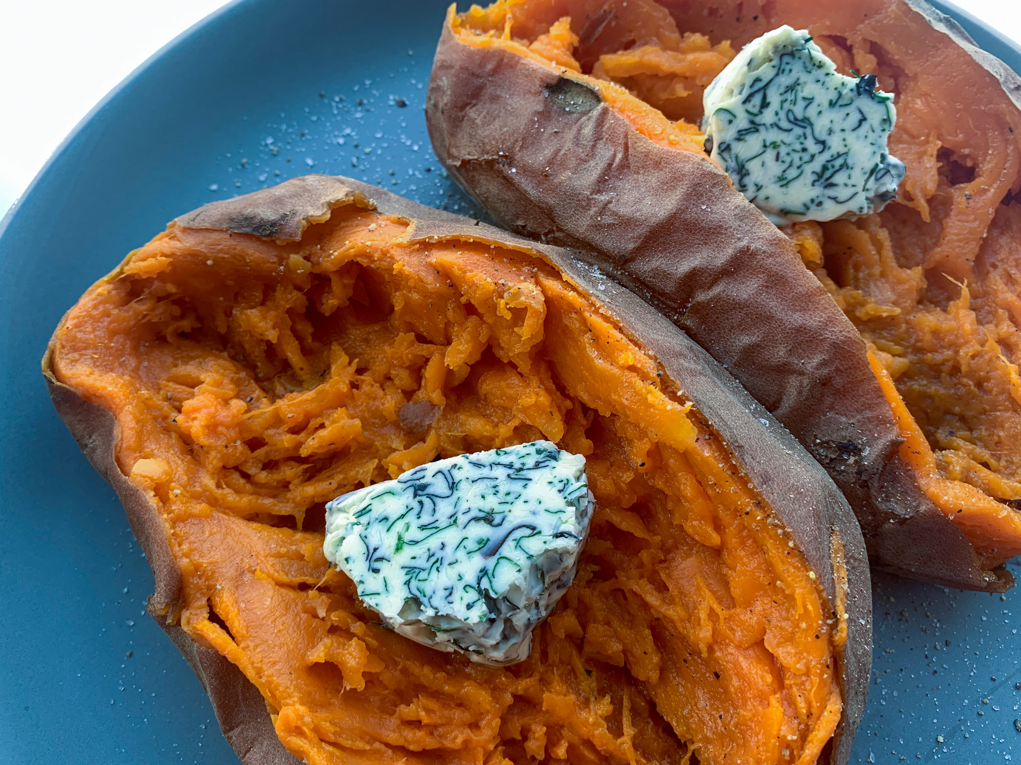 sweet potatoes herb butter