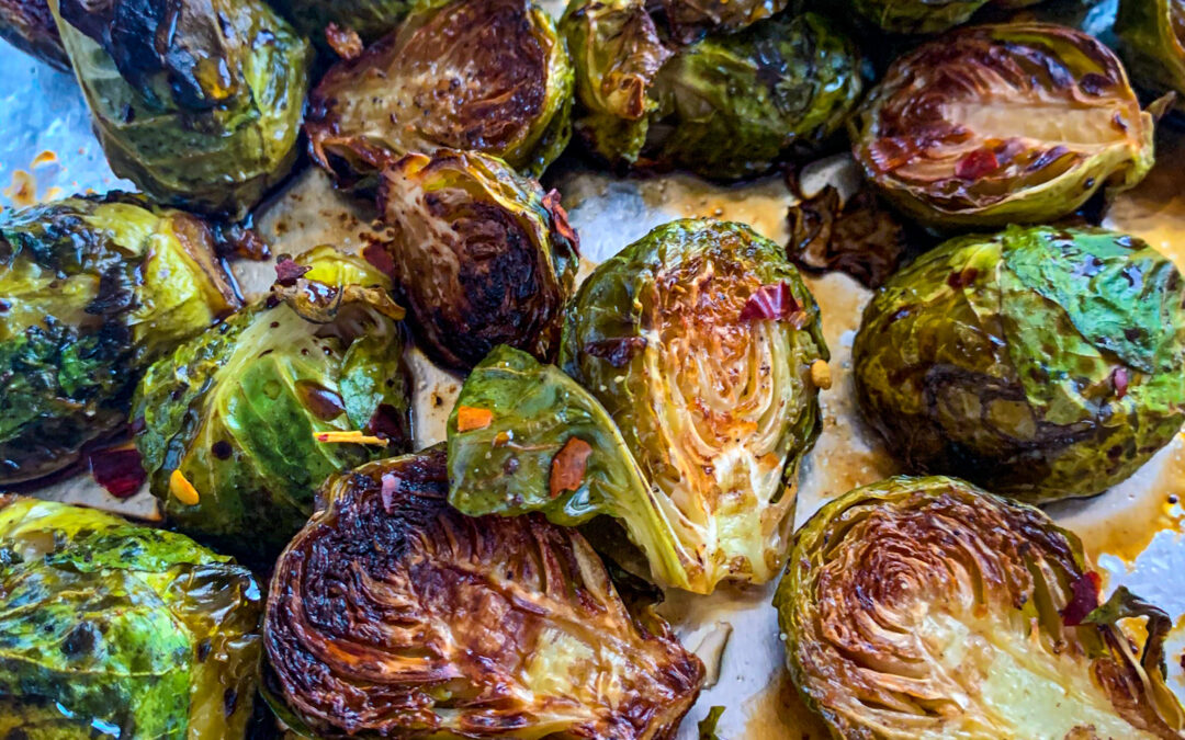 honey balsamic glazed brussels