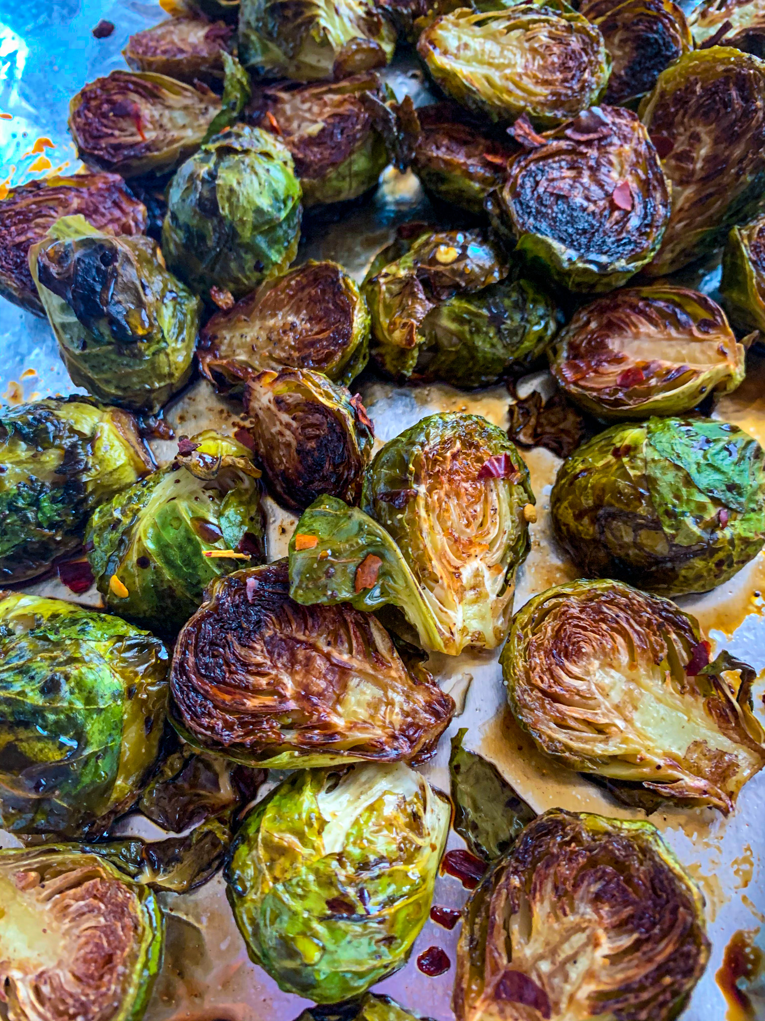 honey balsamic glazed brussels