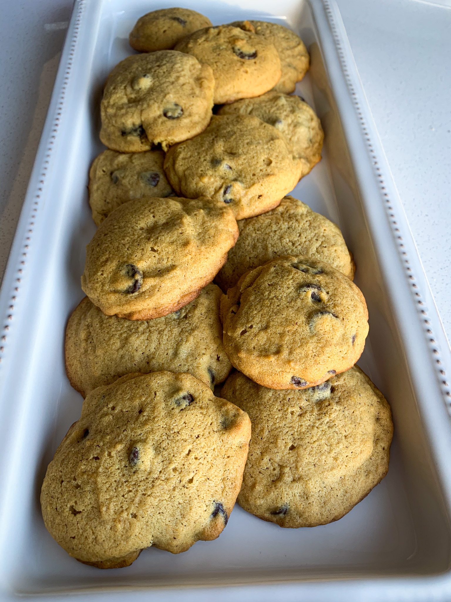 pumpkin spice chocolate chip cookies