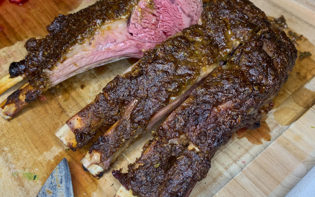 Holiday Herb Crusted Rack of Lamb with Pomegranate