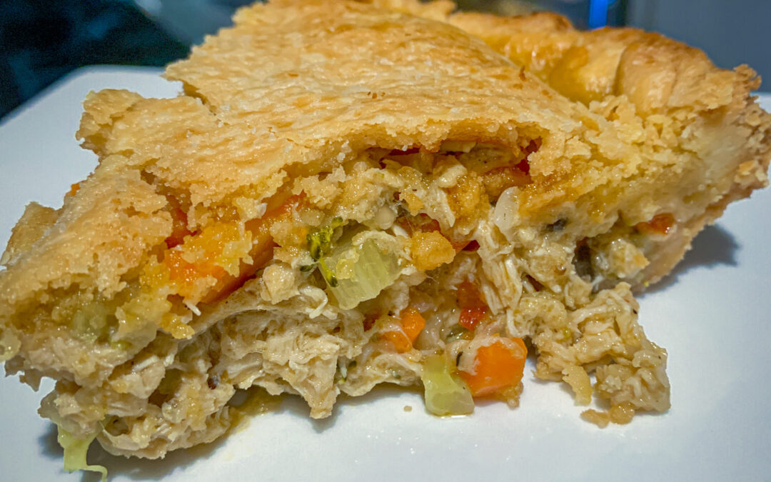 buffalo chicken pot pie slice